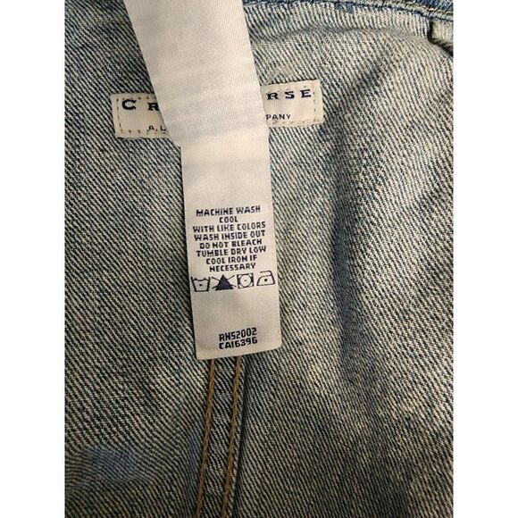 Crazy Horse Embroidered Floral Denim Jacket in Large - Picture 7 of 9